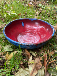 Large Fiery Red Bowl