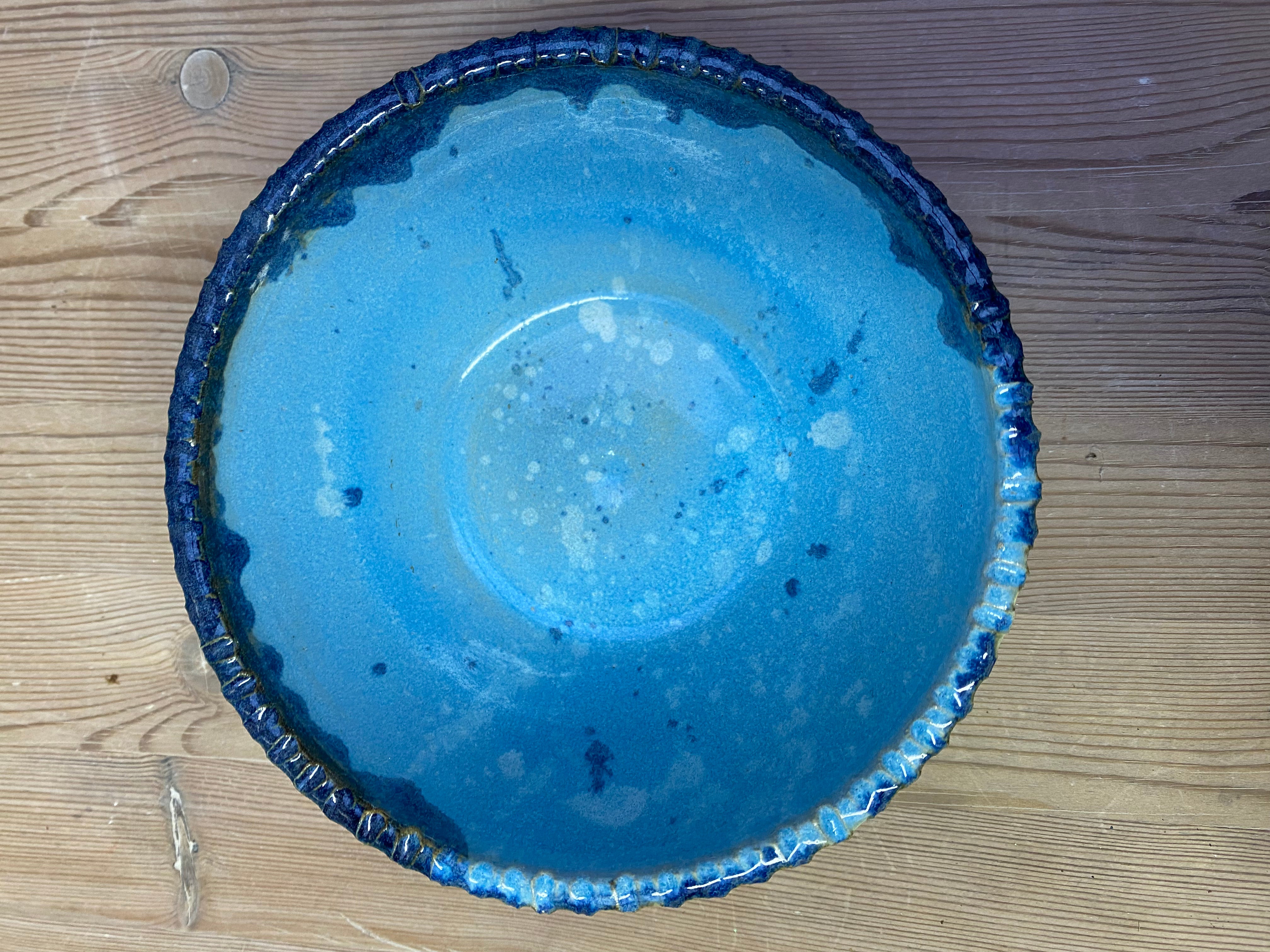 Crazy Blue Rim Bowl