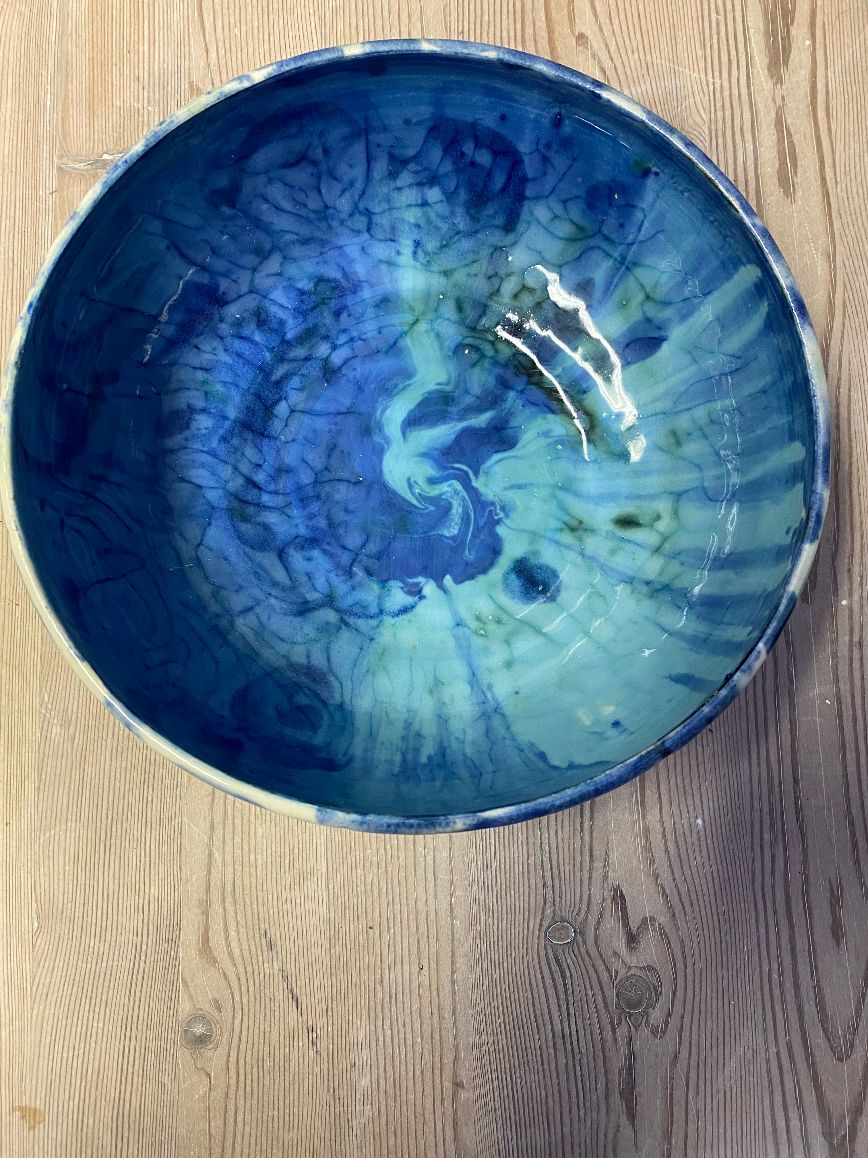 Large Slip Decorated Bowl