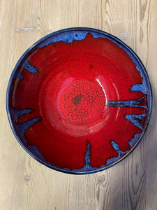 Large Fiery Red Bowl